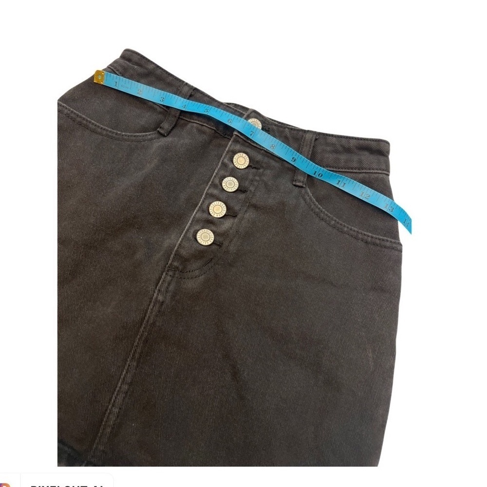 J Galt Black Button Down Jean Skirt Size Small - Picture 6 of 6